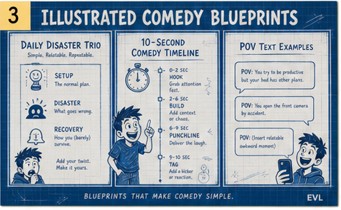 Comedy Creator Script Pack (Illustrated Edition) 40 Ideas • 12 Scripts • 12 Templates • 10 Thumbnails • 30-Day Calendar — image 3 of 7