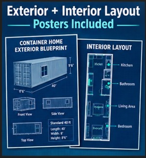 Container Home Blueprint Mega Pack — 16 Printable Posters — image 2 of 7